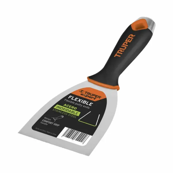 Espátula Flexible De 13 Cm En Acero Inoxidable, Comfort Grip Truper (ET-5FX - 15853)