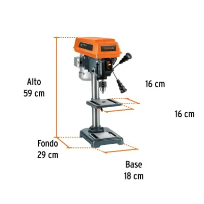 Taladro De Banco De 8", 249 W Con Accesorios Incluidos Truper
