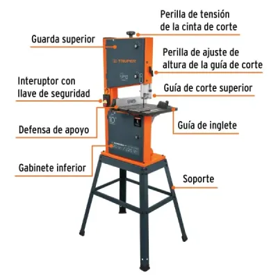 Sierra Cinta Sinfín Trabajo Industrial 10" 1/3 Hp En Acero Truper