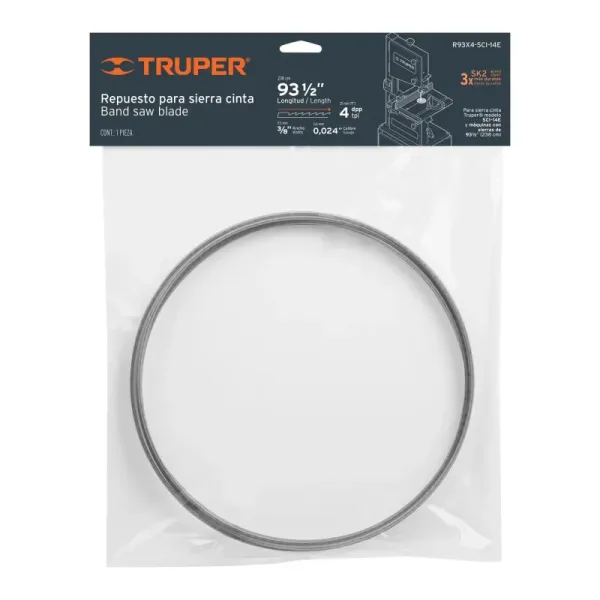 Sierra Para Sierra Cinta Sinfin De 93.1/2" X 3/8", 4 Dpp Truper (R93X4-SCI-14E - 16287)