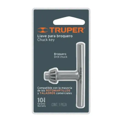 Llave Para Mandril De 1/2" Con Acabado Cromado Anti-Oxido Truper