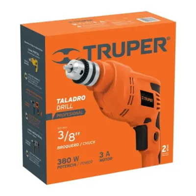 Taladro Profesional De 380 W Con Mandril De 3/8" Truper