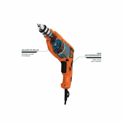 Taladro Profesional De 380 W Con Mandril De 3/8" Truper