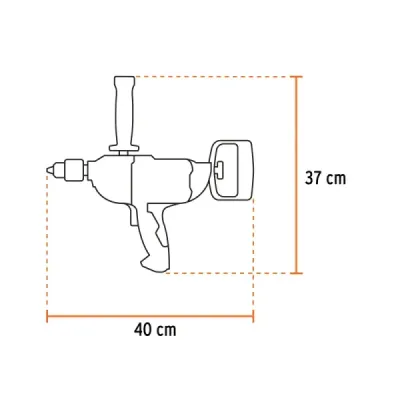 Taladro Tipo Espada De 1/2", 1.150 W De Uso Industrial Truper