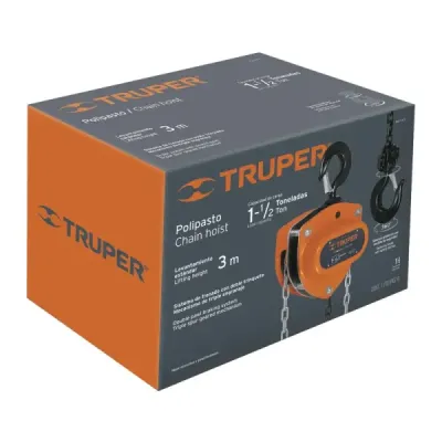 Diferencial Industrial De 1.1/2 Toneladas, Cadena 3.3 Metros Truper