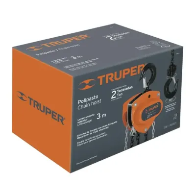 Diferencial Profesional De 2 Toneladas, Cadena 3.30 Metros Truper