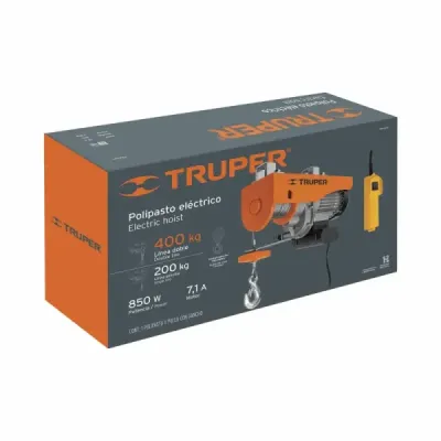 Diferencial Eléctrico 1850w 400kg Truper 120 V Cadena 12m