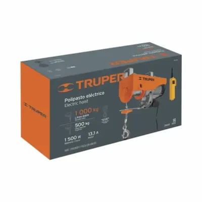 Diferencial Eléctrico 1500w 1000kg Truper 120 V Cadena 12m