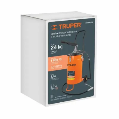Bomba Inyectora De Grasa De 24 Kg Y 5.800 Psi Con Accesorios Truper