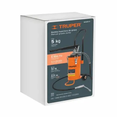 Bomba Inyectora De Grasa De 5 Kg Y 5.800 Psi Con Accesorios Truper
