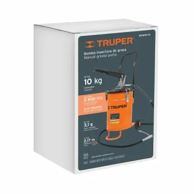 Bomba Inyectora De Grasa De 10 Kg Y 5.800 Psi Con Accesorios Truper