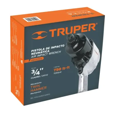 Pistola De Impacto Industrial De 3/4", Torque De 750 Lb/Ft Truper
