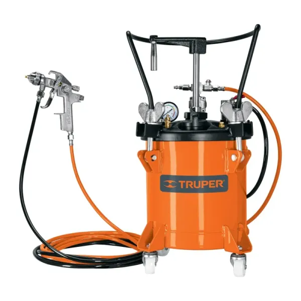Tanque Para Pintura De 10 L, Incluye Mangueras Y Pistola Truper (TAN-PI10 - 16908)