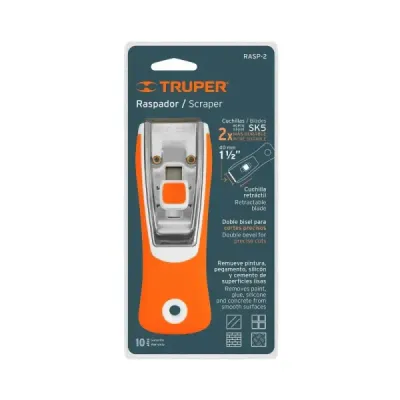 Raspador Con Navaja De 1.1/2", Incluye Navaja De Acero Sk5 Truper