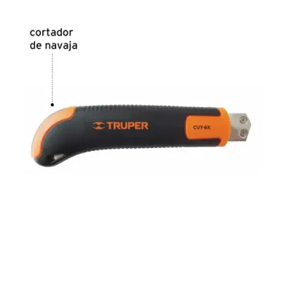 Bisturí Antiderrapante Para Cuchillas De 18 Mm Con 3 Navajas Truper