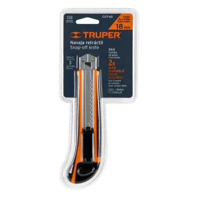 Bisturí Antiderrapante Para Cuchillas De 18 Mm Con 3 Navajas Truper