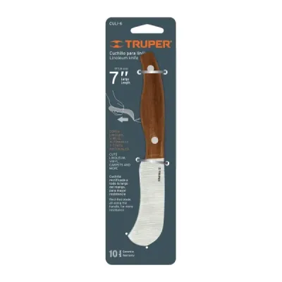 Cuchillo De Linóleo De 7" Con La Hoja En Todo Su Cuerpo Truper