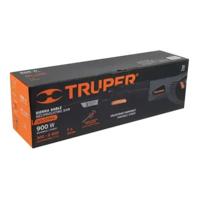 Sierra Sable Industrial De 900 W, Velocidad 300 - 2.400 Cpm Truper