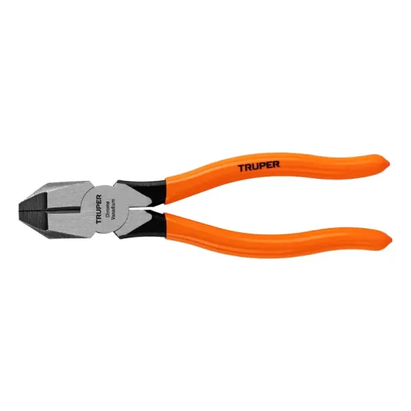 Alicate De Electricista De 7" Cabeza Cuadrada, Mango De Pvc Truper (T201-7 - 17303)