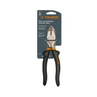 Alicate De Electricista De 8" Cabeza Cuadrada, Mango De Pvc Truper