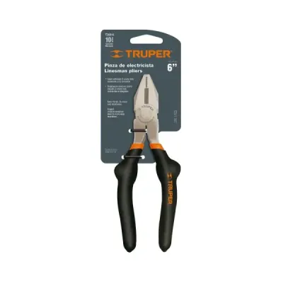 Alicate De Electricista Profesional De 6", Mango De Pvc Truper