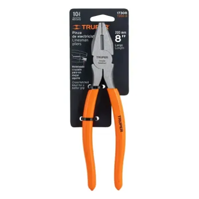 Alicate De Electricista Profesional De 8", Mango De Pvc Truper