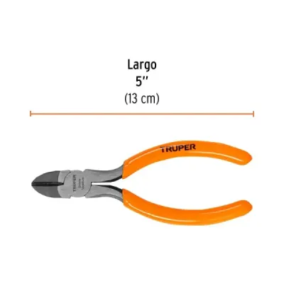 Alicate Corta Frío De 5" Uso Profesional, Mango De Pvc Truper