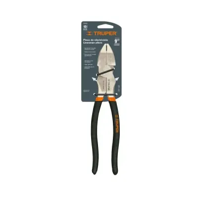 Alicate De Electricista De 9" Alta Palanca, Mango De Pvc Truper