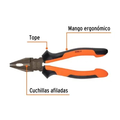 Alicate De Electricista Industrial De 7", Comfort Grip Truper