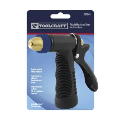Pistola De Riego Metálica Y Pvc Toolcraft Sistema Regulable
