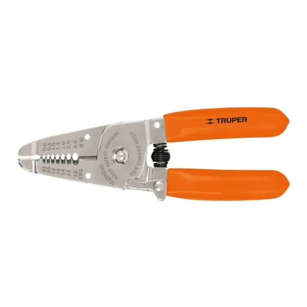 Alicate Pelacable Profesional De 6", Mango Antiderrapante Truper (PE-CA-6 - 17356)