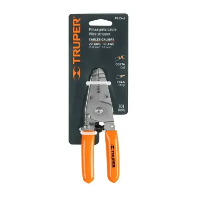 Alicate Pelacable Profesional De 6", Mango Antiderrapante Truper