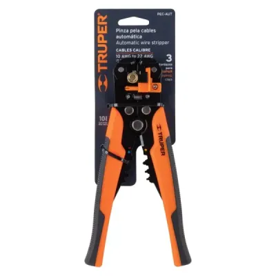 Alicate Pelacable Automático Profesional De 8", Mango Tpr Truper