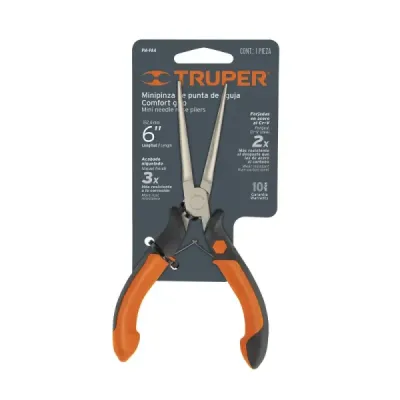Alicate De Punta Aguja Profesional De 6", Comfort Grip Truper