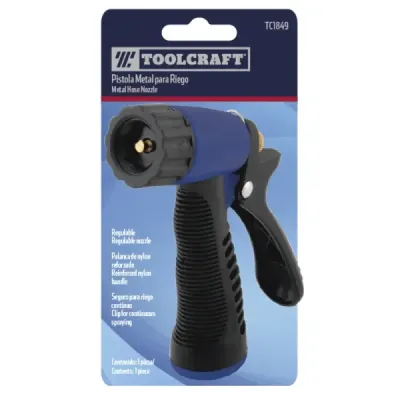 Pistola De Riego Metálica Y Pvc Toolcraft De 1 Función