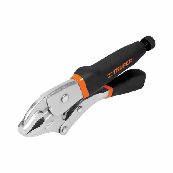 Hombresolo Curvo De 10", Alicate De Presión Mango Aislante Truper (PPT-10CX - 17436)
