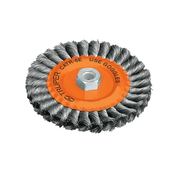 Grata Circular De Alambre Trenzado De 4", Eje De 5/8-11 Truper (CATR-4ES - 17527)