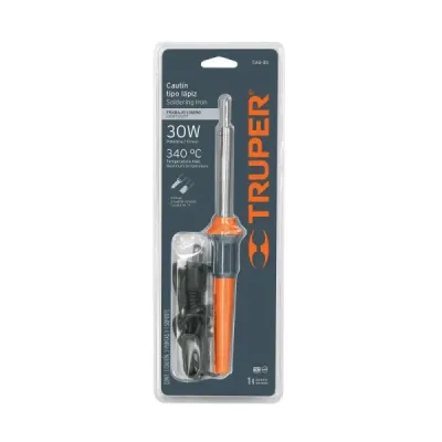 Cautín Profesional Tipo Lápiz De 30 W, Incluye Accesorios Truper
