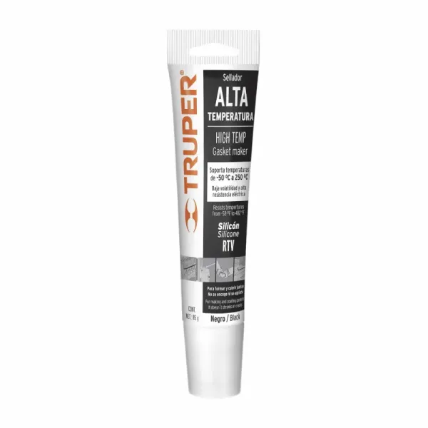 Silicona Altas Temperaturas Para Varios Usos 85 Gr, Negro Truper (ALTE-N - 17567)