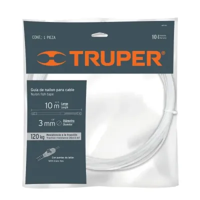 Sonda De Nylon De 10 Metros Con Puntas De Latón, Cable 1/8" Truper