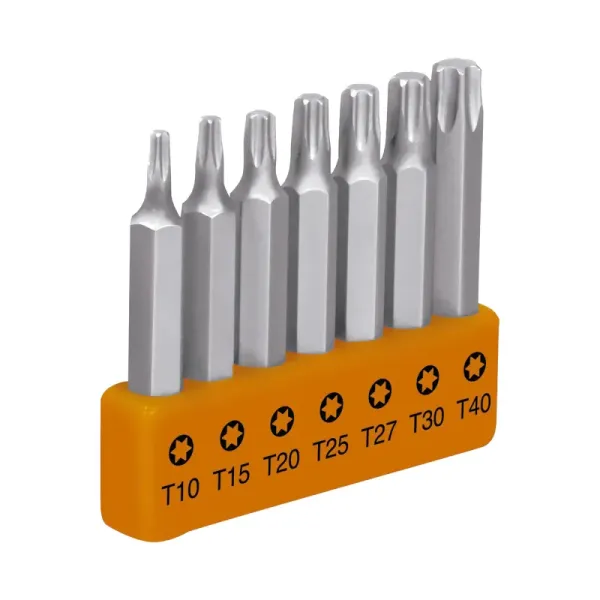 Juego De 7 Puntas Torx Sin Pin De Seguridad, Largo De 2" Truper (P7-25T - 17796)