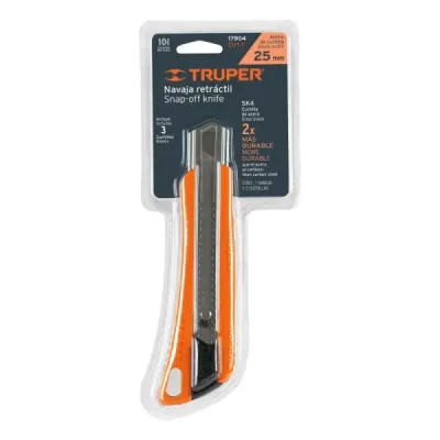 Bisturí Profesional Para Cuchillas De 25 Mm, Incluye Navajas Truper