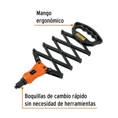 Remachadora De Fuelle Tipo Acordeón Con 5 Boquillas Truper