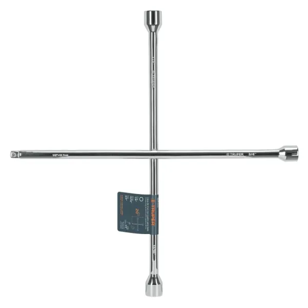 Llave Cruz Cruceta 51cm Truper Cuadro 1/2' Boca 3/4 A 7/8 (LLCR-20D - 18024)