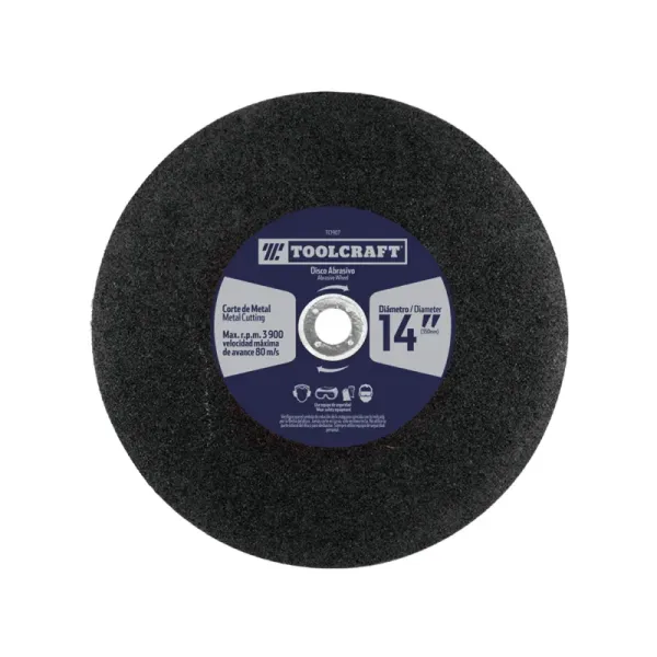 Disco Para Corte De Metal 14' Toolcraft Con Eje De 1' (TC1907)