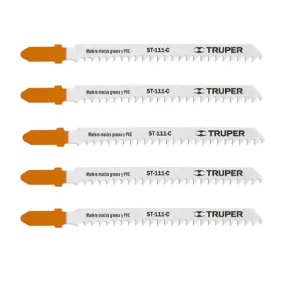 5 Seguetas Tipo T De 10 Cm, 8 Dpp, Corte Recto Y Estándar Truper