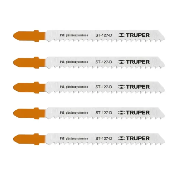 5 Seguetas Tipo T De 10 Cm, 8 Dpp, Corte Recto Y Estándar Truper (ST-127-D - 18132)