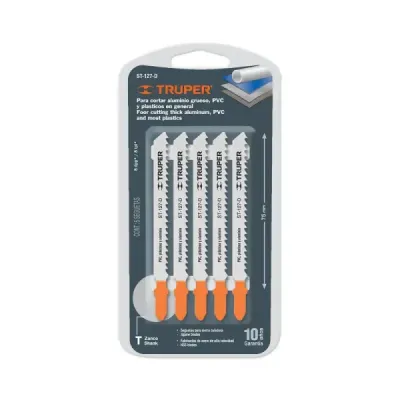 5 Seguetas Tipo T De 10 Cm, 8 Dpp, Corte Recto Y Estándar Truper