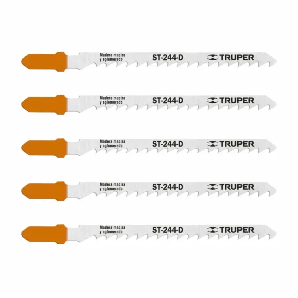 5 Seguetas Tipo T De 10 Cm, 6 Dpp, Corte Curvo Y Grueso Truper (ST-244-D - 18133)