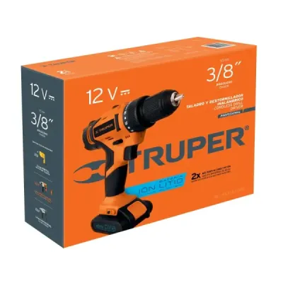 Taladro Inalámbrico 3/8" Profesional, 12 V Y Torque 13 Nm Truper